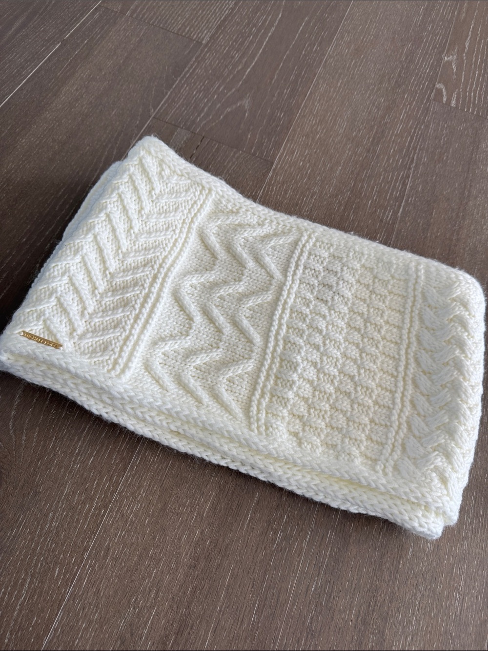 Michael Kors Cream Cable Knit Scarf Wrap
